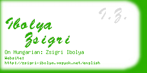 ibolya zsigri business card